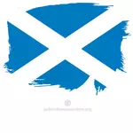 Målade flagga Skottland
