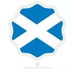 İskoçya bayrağı ile etiket