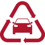 Ikona czerwonym pojazdów silnikowych