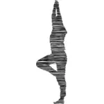 Scribbled yoga pose