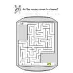 Labirinto para ilustração vetorial de crianças
