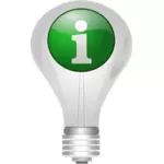 Light bulb with info icon