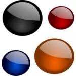 Vektorikuva neljän väripallon sarjasta
