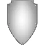 Disegno dello scudo d'argento bianco vettoriale