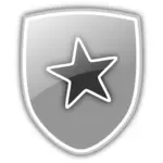 Shield with star icon vector clip art
