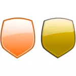 Keltainen ja oranssi suojat vektori ClipArt