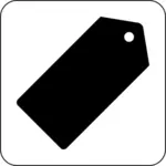 Vector illustration of black and white shopping icon