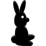 Vectorafbeeldingen silhouet van konijn