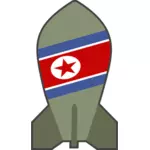 גרפיקה וקטורית של צפון קוריאה היפותטי בנשק גרעיני