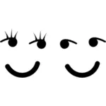 Female And Male Smileys image
