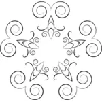 Clipart de motif floral vector