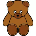 矢量图的可爱哭泰迪熊