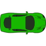 Illustration vectorielle de course vert voiture