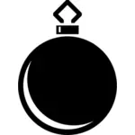Simple tree bauble silhouette image