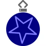 Blue bauble with star