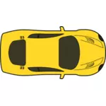 Sarı yarış araba vektör çizim