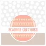 クリスマス飾りグリーティング カード ベクトル画像