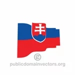 Bendera Slowakia bergelombang vektor