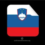 Autocollant avec le drapeau de la Slovénie