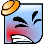Angry blue emoji