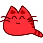 Vektor grafis dari kucing merah