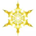 Vektorikuva koristellusta kultaisesta lumihiutaleista