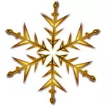Illustration vectorielle de flocon de neige d'or