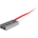 H.D.D LED plug vector image