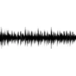 Black sound wave vector drawing