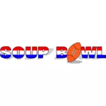 Super Bowl parodia znak wektorowych ilustracji