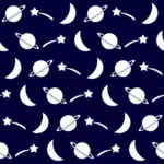 Seamless pattern with space objects