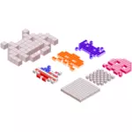 Space Invaders 3D blocks vector image