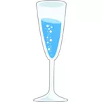 Fløyte glass mineralvann vector illustrasjon