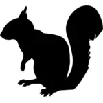Image de vecteur écureuil silhouette