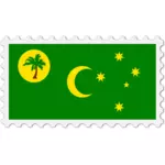 Cocos Island flagga stämpel