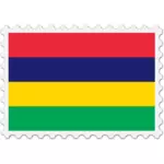 Mauritius-Flagge-Stempel