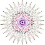 Graphiques vectoriels d'étoile coloré abstrait dessiné