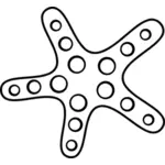 Bintang laut dengan titik vektor gambar