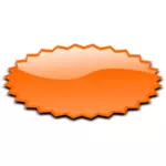 楕円形のオレンジ色の星ベクトル画像