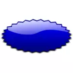 Oval shaped blue star vector clip art