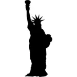 Siluet Patung Liberty hitam