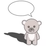 Pratende teddybeer vector illustraties