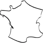 Kart over Frankrike vektorgrafikk