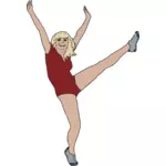 Aerobic dancer vector image