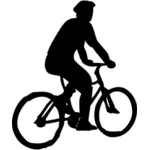 Pengendara sepeda siluet vektor ilustrasi