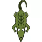 Wektor clipart kreskówka aligatora