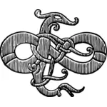 様式化されたヘビのイメージ
