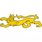 黄色の長いライオン