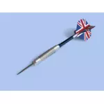 Fotorealistisk dart med UK färger vektorbild