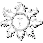 Profil ilustracja wektorowa słońce i księżyc